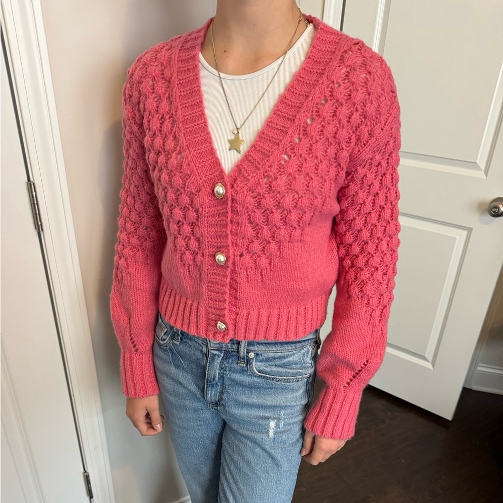 Altar'd State Pink Knit Cardigan